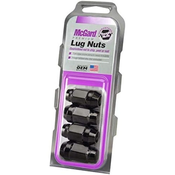 McGard 64074 Black (M14 x 1.5 Thread Size) Bulge Cone Seat Style Lug Nut