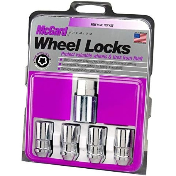 MCGARD 24198 Chrome Cone Seat Wheel Locks (1/2" - 20 Thread Size)